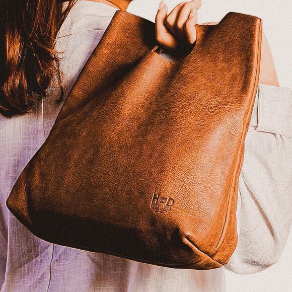 hide and drink Handbags - hide and drink Brown leather tote bag with a unique worn look western